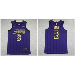 Lakers 3 Anthony Davis Purple Nike Authentic Jersey