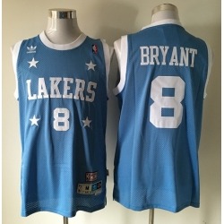 Lakers 8 Kobe Bryant Light Blue 1950s Throwback Jersey