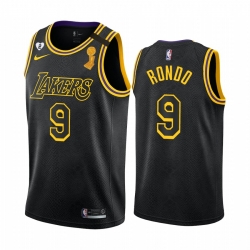 Los Angeles Lakers Rajon Rondo 2020 NBA Finals Champions Jersey Black Mamba Inspired