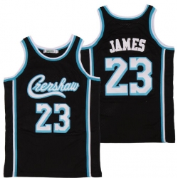 Men Lakers 23 Lebron James Black Crenshaw Editon Jersey