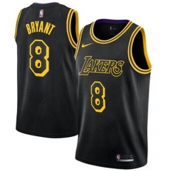 Men Lakers 8 Kobe Bryant Yellow Nike Icon Edition Swingman Jersey