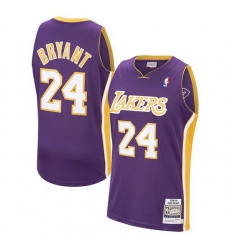 Men Los Angeles Lakers 24 Kobe Bryant Purple 2008 09 Throwback Basketball Jersey