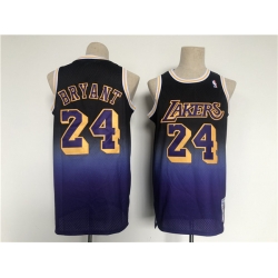 Men Los Angeles Lakers 24 Kobe Bryant Purple Throwback Basketball Jersey