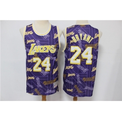 Men Los Angeles Lakers Kobe Bryant 24 hwc jersey tear up pack Swingman Jersey