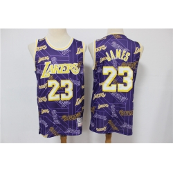 Men Los Angeles Lakers Lebron James 23 hwc jersey tear up pack Swingman Jersey