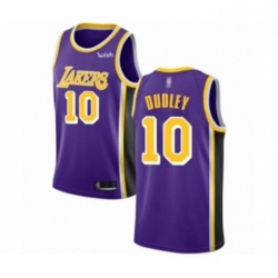 Mens Los Angeles Lakers 10 Jared Dudley Authentic Purple Basketball Jersey Statement Edition 