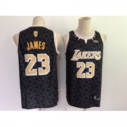 Men's Los Angeles Lakers #23 LeBron James Black Panther Limiter Jersey