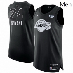 Mens Nike Los Angeles Lakers 24 Kobe Bryant Authentic Black 2018 All Star Game NBA Jersey