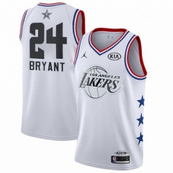 Mens Nike Los Angeles Lakers 24 Kobe Bryant White Basketball Jordan Swingman 2019 All Star Game Jersey