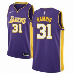 Mens Nike Los Angeles Lakers 31 Kurt Rambis Swingman Purple NBA Jersey Statement Edition