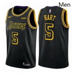 Mens Nike Los Angeles Lakers 5 Josh Hart Authentic Black City Edition NBA Jersey 