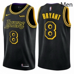 Mens Nike Los Angeles Lakers 8 Kobe Bryant Authentic Black City Edition NBA Jersey