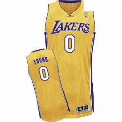 Revolution 30 Lakers 0 Nick Young Yellow Stitched NBA Jersey 