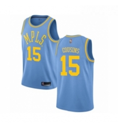 Womens Los Angeles Lakers 15 DeMarcus Cousins Swingman Blue Hardwood Classics Basketball Jersey 