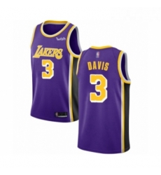 Womens Los Angeles Lakers 3 Anthony Davis Authentic Purple Basketball Jersey Statement Edition 