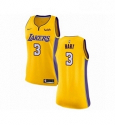 Womens Los Angeles Lakers 3 Josh Hart Authentic Gold Basketball Jersey Icon Edition 