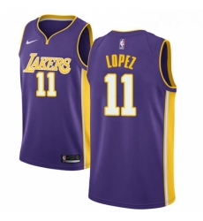 Womens Nike Los Angeles Lakers 11 Brook Lopez Swingman Purple NBA Jersey Statement Edition 