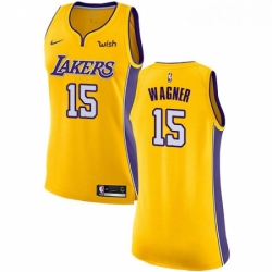 Womens Nike Los Angeles Lakers 15 Moritz Wagner Authentic Gold NBA Jersey Icon Edition 