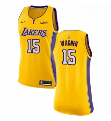 Womens Nike Los Angeles Lakers 15 Moritz Wagner Swingman Gold NBA Jersey Icon Edition 