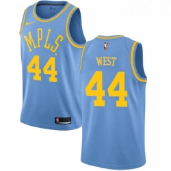 Womens Nike Los Angeles Lakers 44 Jerry West Swingman Blue Hardwood Classics NBA Jersey