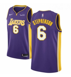 Womens Nike Los Angeles Lakers 6 Lance Stephenson Swingman Purple NBA Jersey Statement Edition 