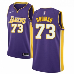 Womens Nike Los Angeles Lakers 73 Dennis Rodman Swingman Purple NBA Jersey Statement Edition