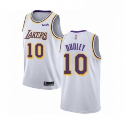 Youth Los Angeles Lakers 10 Jared Dudley Swingman White Basketball Jersey Association Edition 