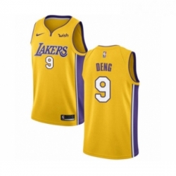 Youth Los Angeles Lakers 9 Luol Deng Swingman Gold Home Basketball Jersey Icon Edition 