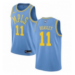 Youth Nike Los Angeles Lakers 11 Michael Beasley Authentic Blue Hardwood Classics NBA Jersey 