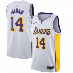 Youth Nike Los Angeles Lakers 14 Brandon Ingram Swingman White NBA Jersey Association Edition