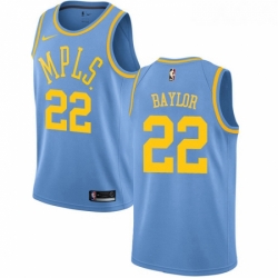 Youth Nike Los Angeles Lakers 22 Elgin Baylor Swingman Blue Hardwood Classics NBA Jersey