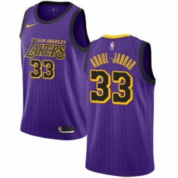 Youth Nike Los Angeles Lakers 33 Kareem Abdul Jabbar Swingman Purple NBA Jersey City Edition