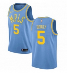 Youth Nike Los Angeles Lakers 5 Robert Horry Swingman Blue Hardwood Classics NBA Jersey