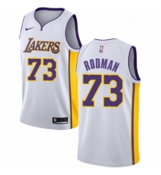 Youth Nike Los Angeles Lakers 73 Dennis Rodman Swingman White NBA Jersey Association Edition