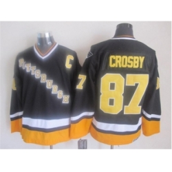 NHL Pittsburgh Penguins #87 Sidney Crosby black-yellow jerseys