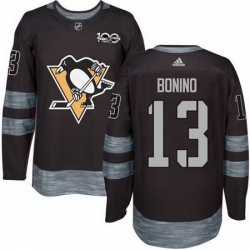 Penguins #13 Nick Bonino Black 1917 2017 100th Anniversary Stitched NHL Jersey