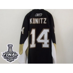 Penguins #14 Chris Kunitz Black 2017 Stanley Cup Final Patch Stitched NHL Jersey