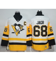 Penguins #68 Jaromir Jagr White New Away Stitched NHL Jersey