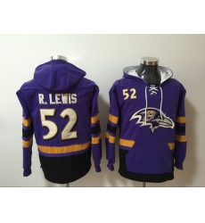 Men Nike Baltimore Ravens Ray Lewis 52 NFL Winter Thick Hoodie