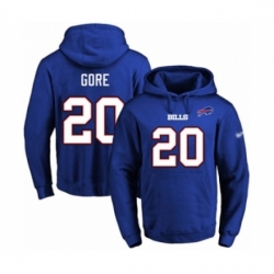 Football Mens Buffalo Bills 20 Frank Gore Royal Blue Name Number Pullover Hoodie