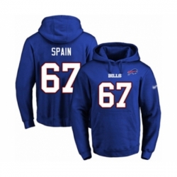 Football Mens Buffalo Bills 67 Quinton Spain Royal Blue Name Number Pullover Hoodie