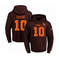 Football Mens Cleveland Browns 10 Taywan Taylor Brown Name Number Pullover Hoodie