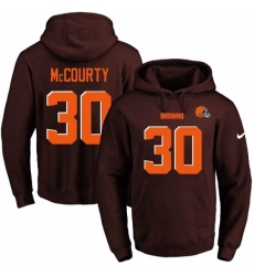 NFL Mens Nike Cleveland Browns 30 Jason McCourty Brown Name Number Pullover Hoodie