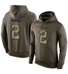 NFL Nike Cleveland Browns 2 Patrick Murray Green Salute To Service Mens Pullover Hoodie