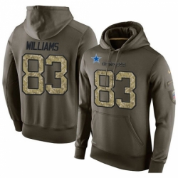 NFL Nike Dallas Cowboys 83 Terrance Williams Green Salute To Service Mens Pullover Hoodie