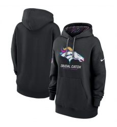 Women Denver Broncos Black 2024 Crucial Catch Club Pullover Hoodie