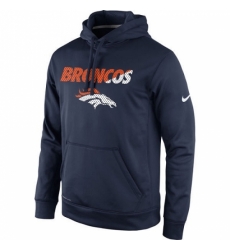 Mens NFL Denver Broncos Nike Navy Kick Off Staff Performance Pullover Hoodie