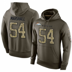 NFL Nike Denver Broncos 54 Brandon Marshall Green Salute To Service Mens Pullover Hoodie