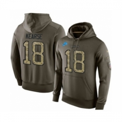 Football Mens Detroit Lions 18 Jermaine Kearse Green Salute To Service Pullover Hoodie