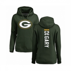 Football Womens Green Bay Packers 52 Rashan Gary Green Backer Hoodie